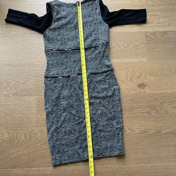Buchanan Kang Sheath Dress Womens 4 Black Gray 3/4 Sleeve NEW - Picture 5 of 6